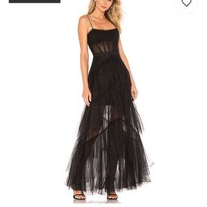 BCBGMAXAZRIA Tulle Corset Gown